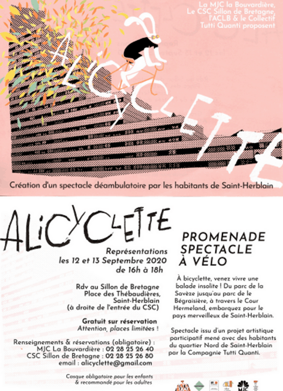 Alicyclette le spectacle en promenade à vélo