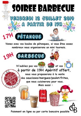 Soirée Barbecue, 30 Aout à la Bergerie avec l'ACLN