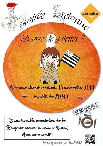 Annulée le 15 Novembre ! Repas Galettes/Crêpes ! Soirée Galettes/Crêpes reportée