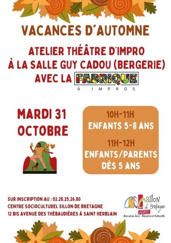 Atelier théâtre d'impro à la salle polyvalente René-Guy Cadou