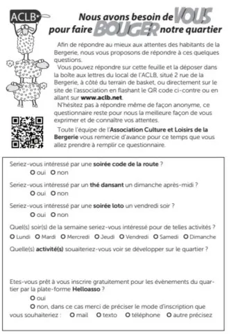questionnaire ACLB 2024