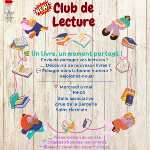 2ème lundi de chaque mois ! Club de lecture, nouveauté 2026 !