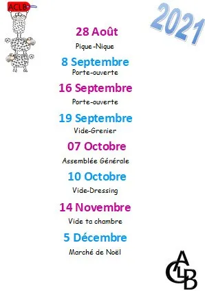 Planning Rentrée 2021