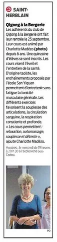 Article QIGONG ACLB octobre 2018 Presse-Ocean